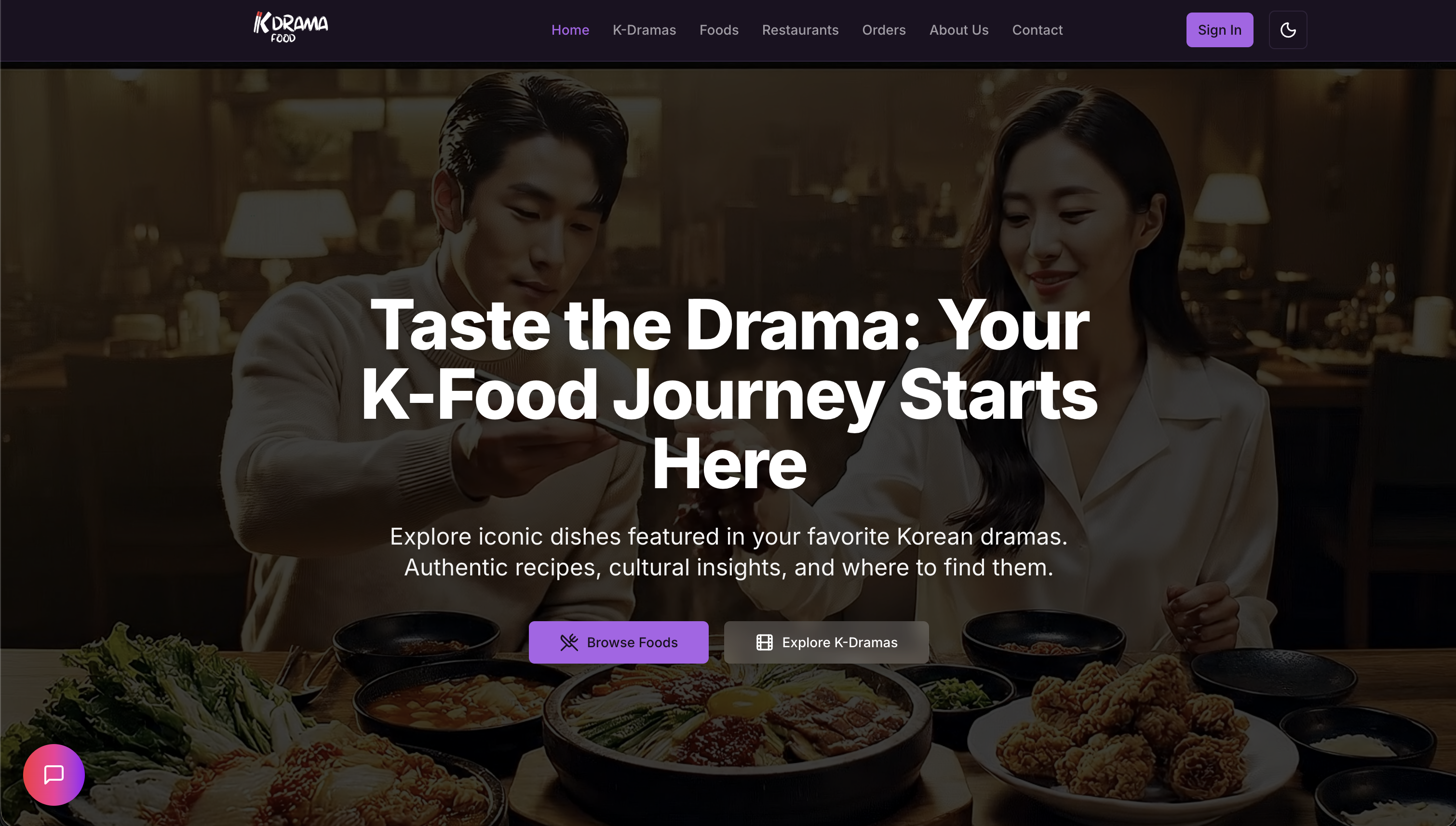 K-Food Main Interface