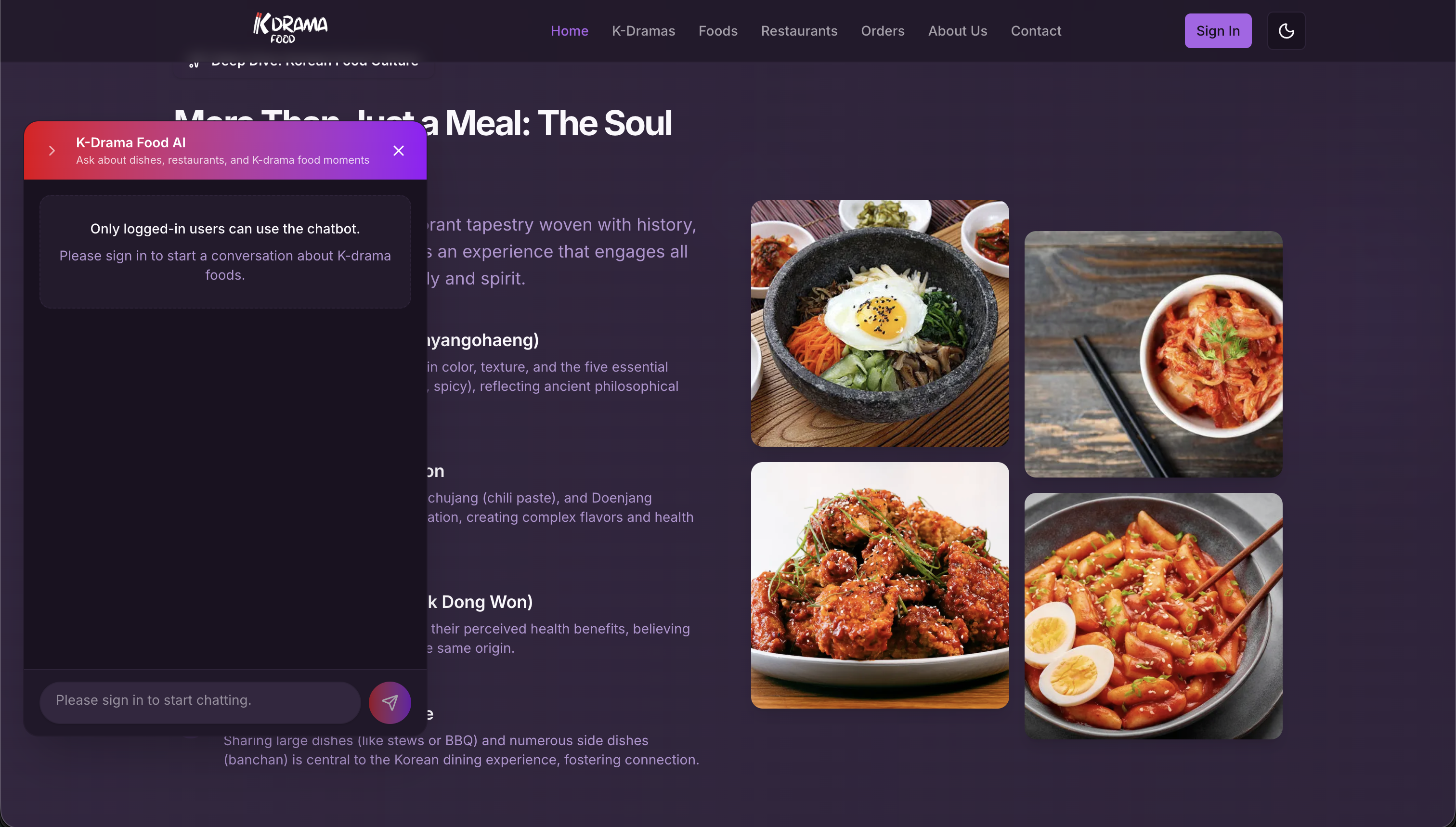 K-Food Search Results